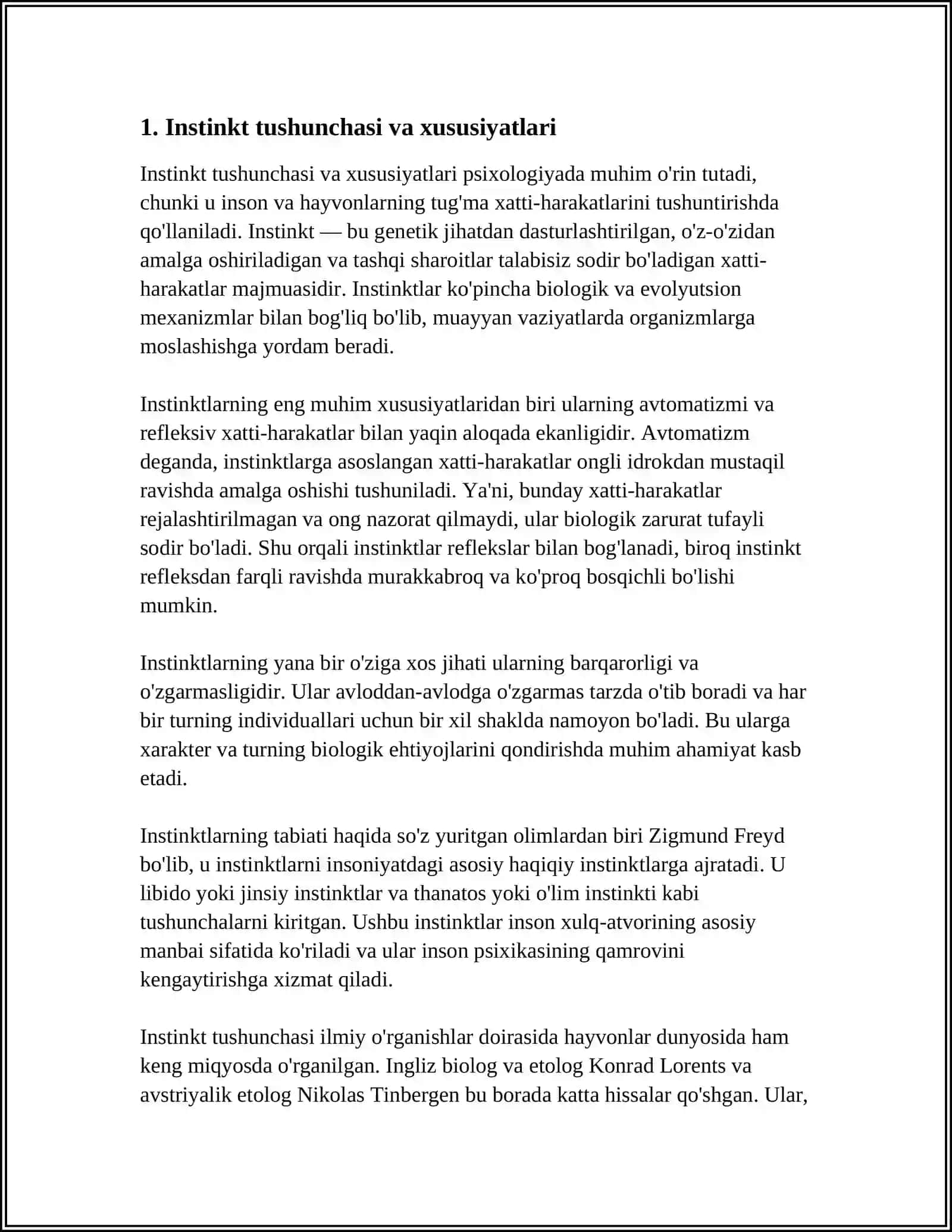 PSIXOLOGIYADA INSTIKTLAR MASALASI 3