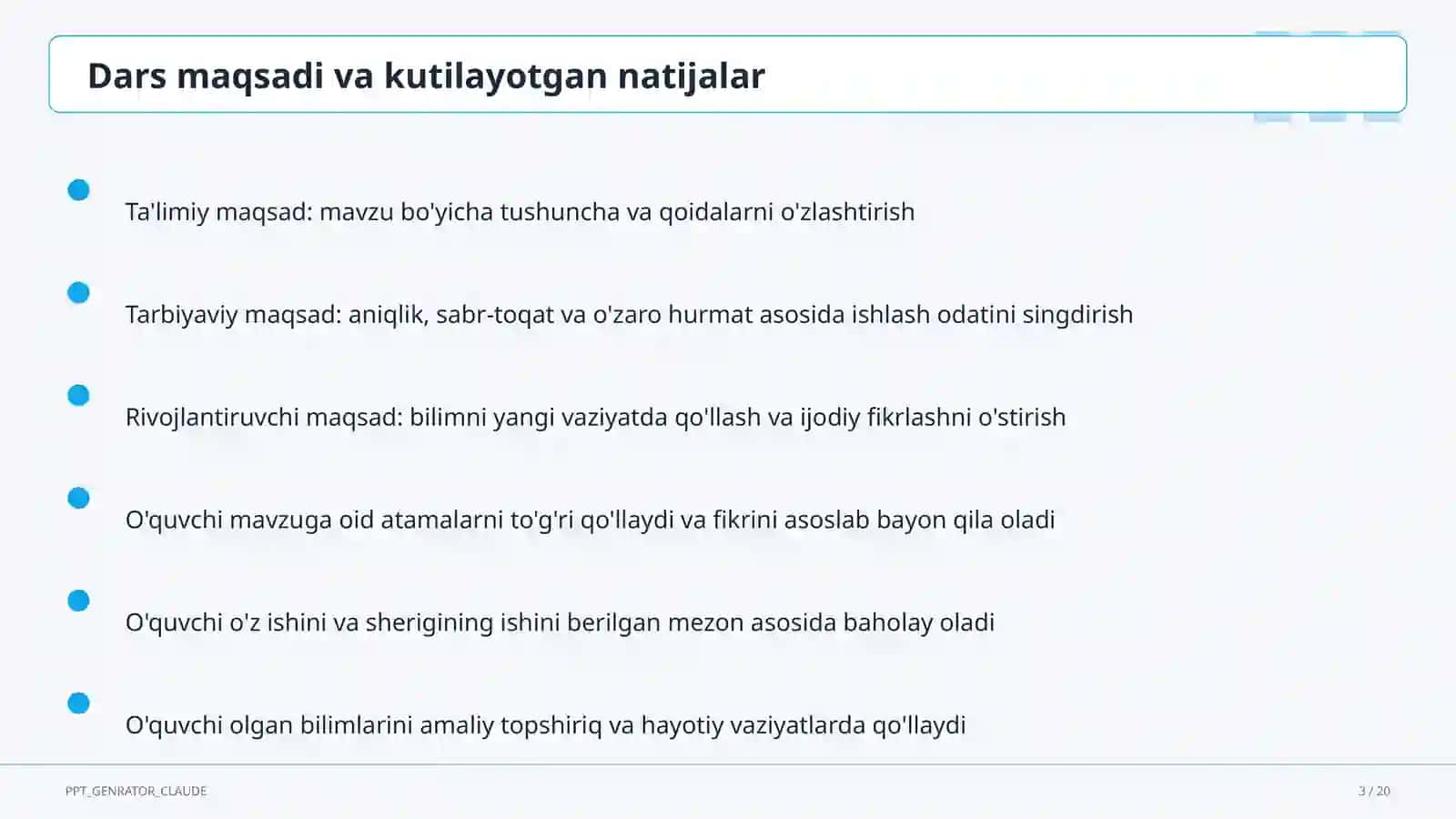 Belgi va harakat bildirgan so'zlar (2-sinf) 3