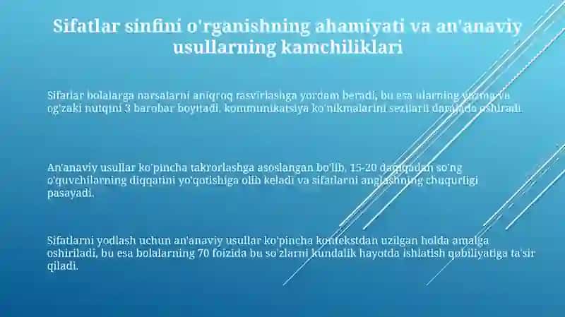Sifatlarni o'rgatishda kreativ yondashuvlar 3