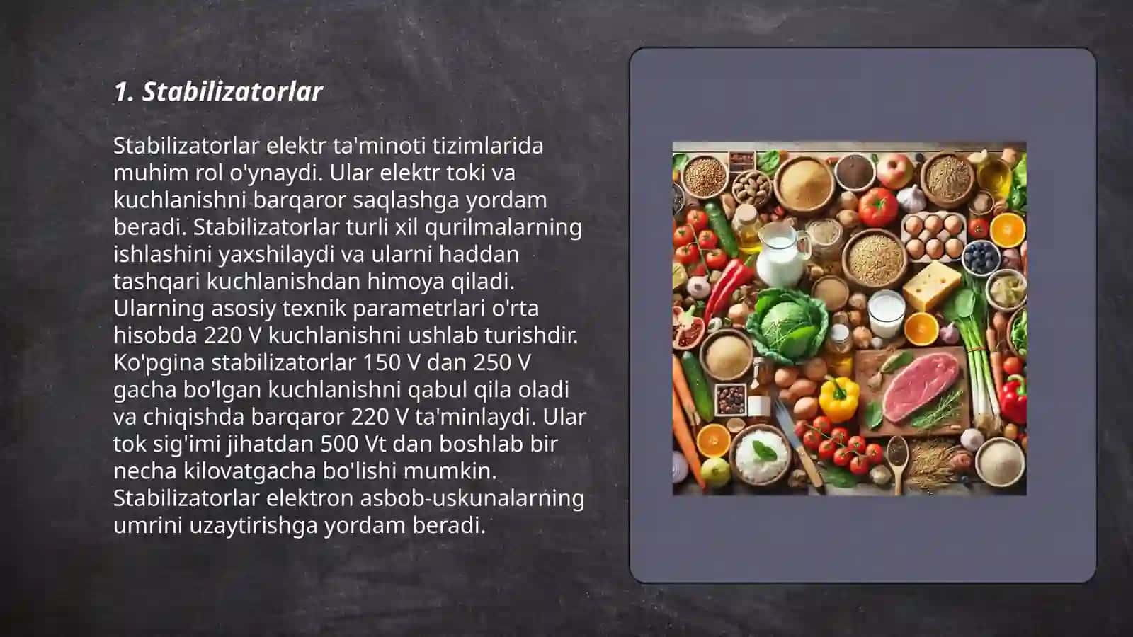 Oziq-ovqat mahsulotlarida ishlatiladigan yordamchi xom ashyolar 3