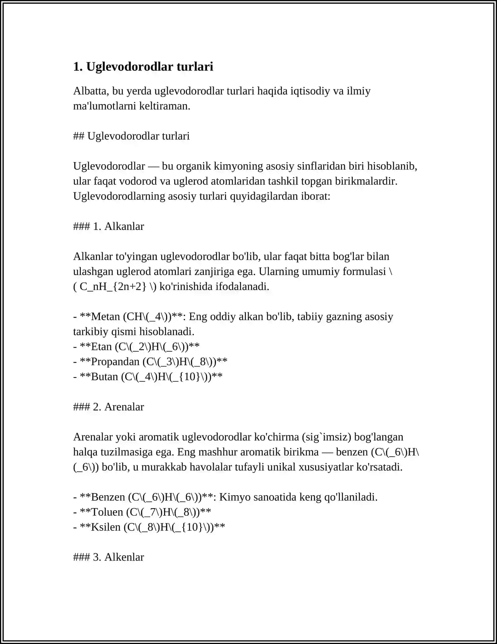 UGLEVODORODLAR VA ORGANIK KIMYONING TUZILISH NAZARIYASI 3