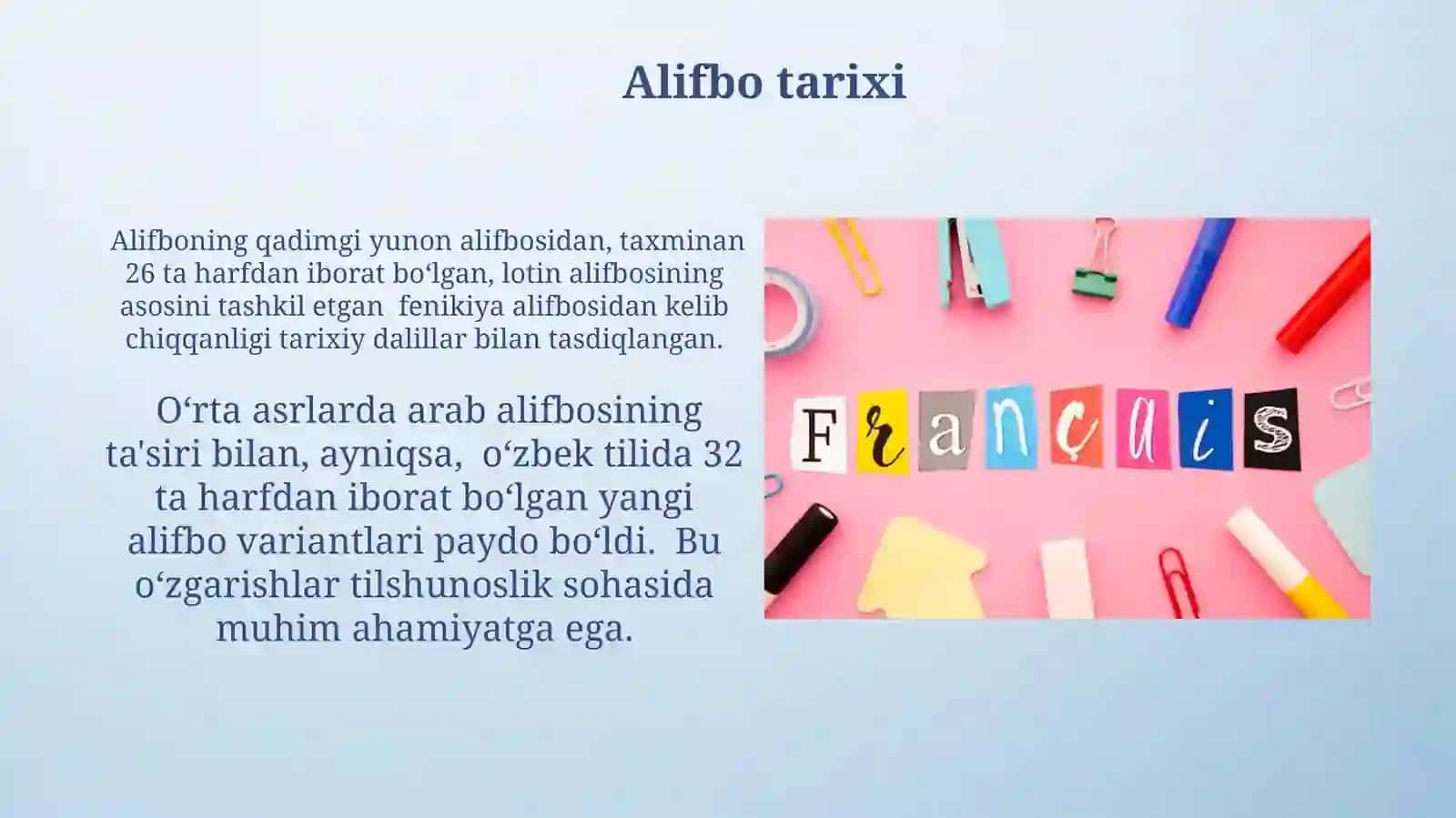 Frantsiya alifbosi 3