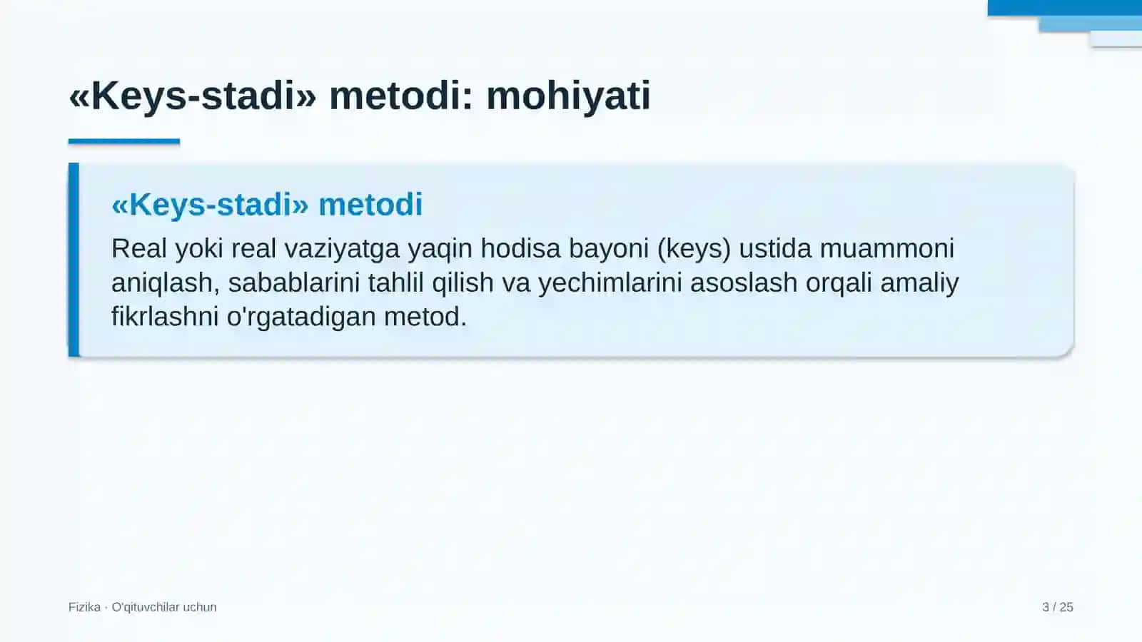 fizika darslarida keys stadi metodidan foydalanish 9976 3