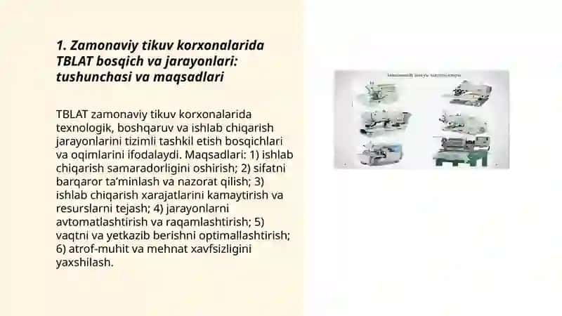 Zamonaviy tikuv korxonalarida TBLAT bosqich va jarayonlari 3