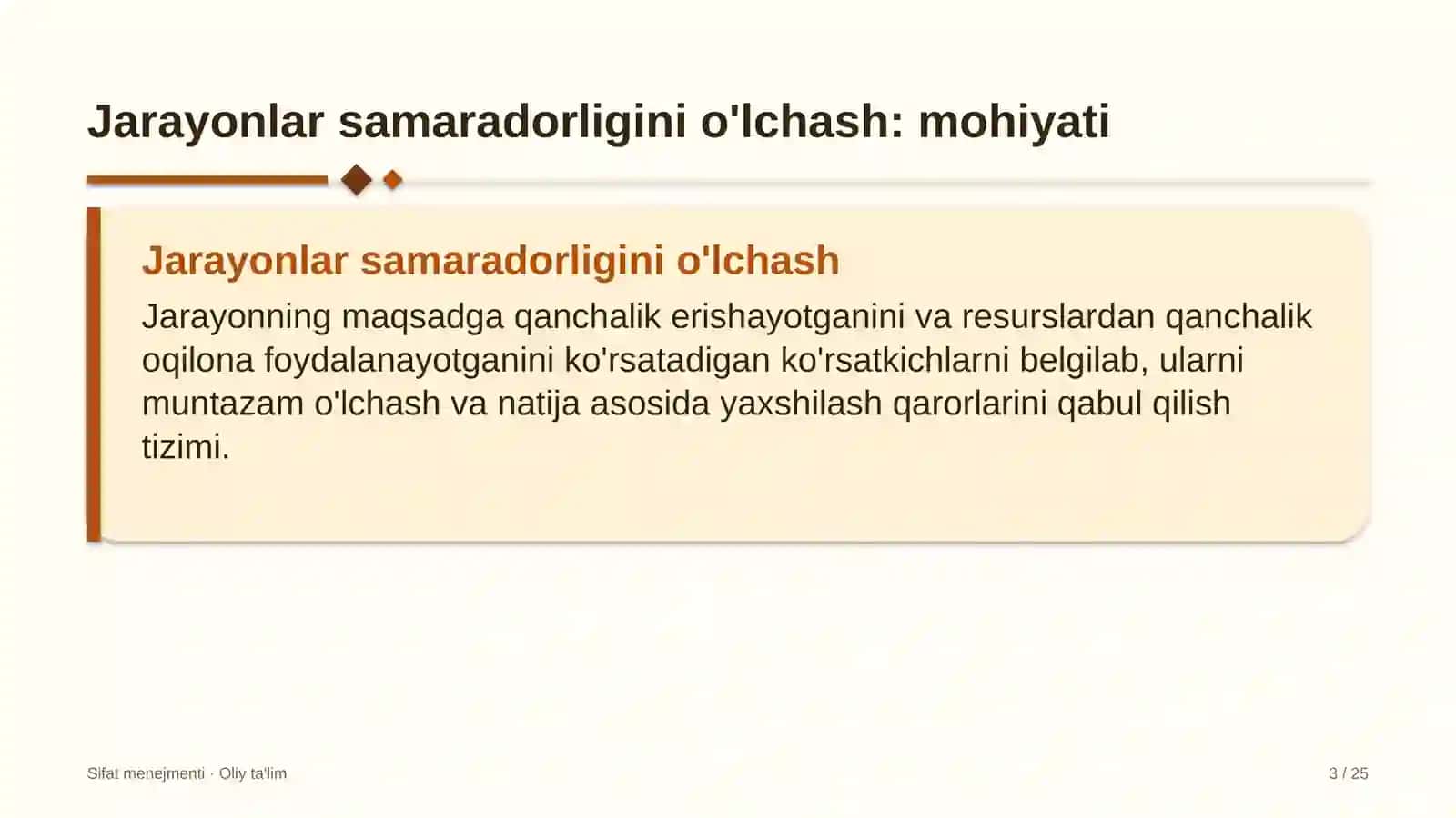 Energiya auditi tashkilotlarida jarayonlar samaradorligini o'lchash 3