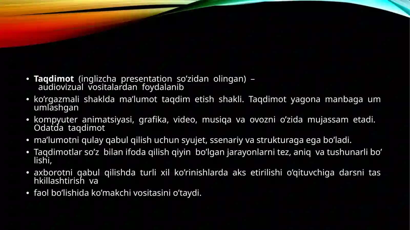 Prezi.com da foydalanib, har xil ko`rinishdagi ma`lum bir mavzu ga mostaqdimot yaratish 3