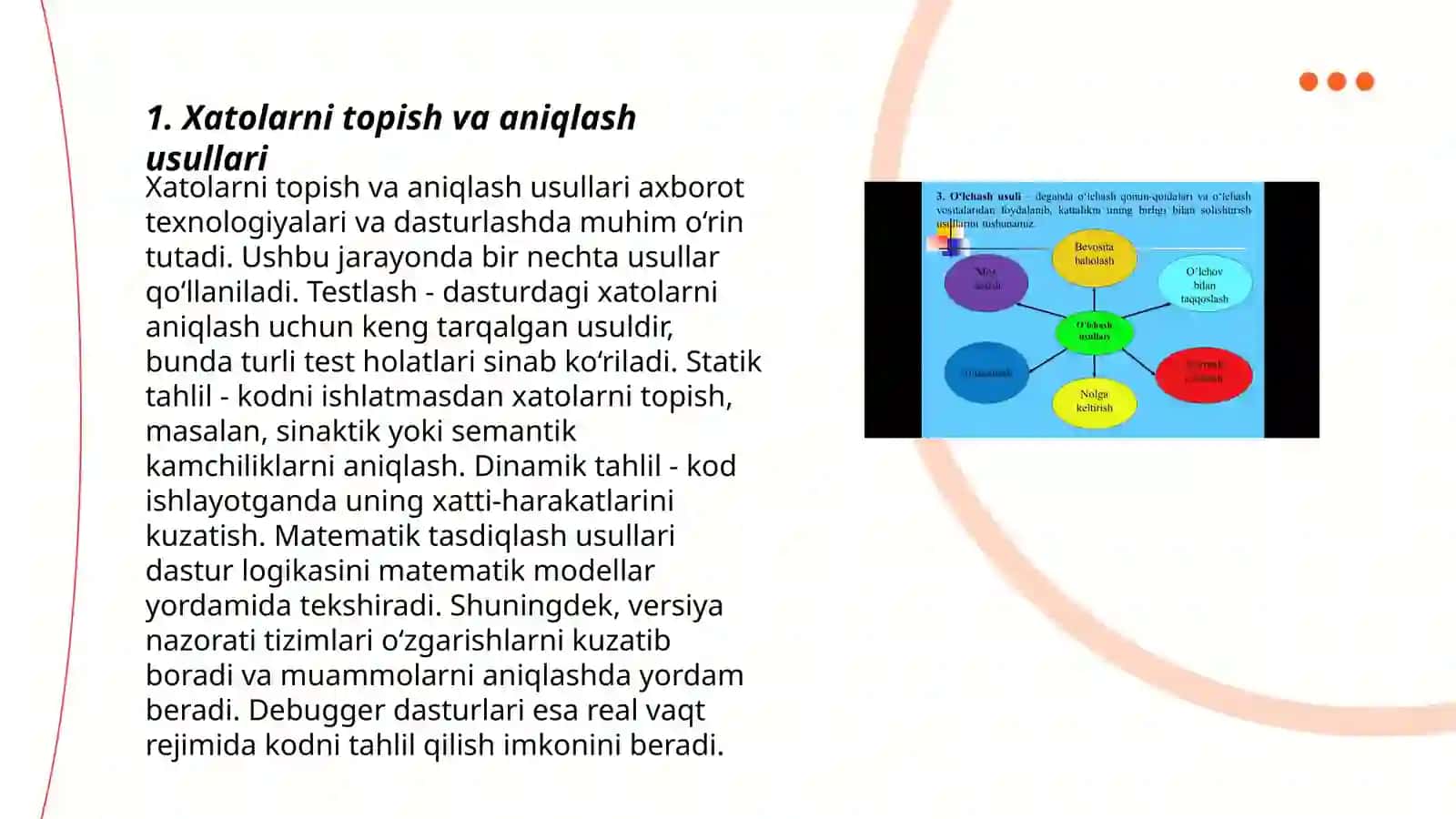Xatolikni tuzatish usullari 3