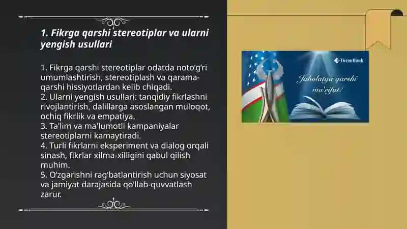 Fikrga qarshi stereotiplar va ularni yengish usullari 3