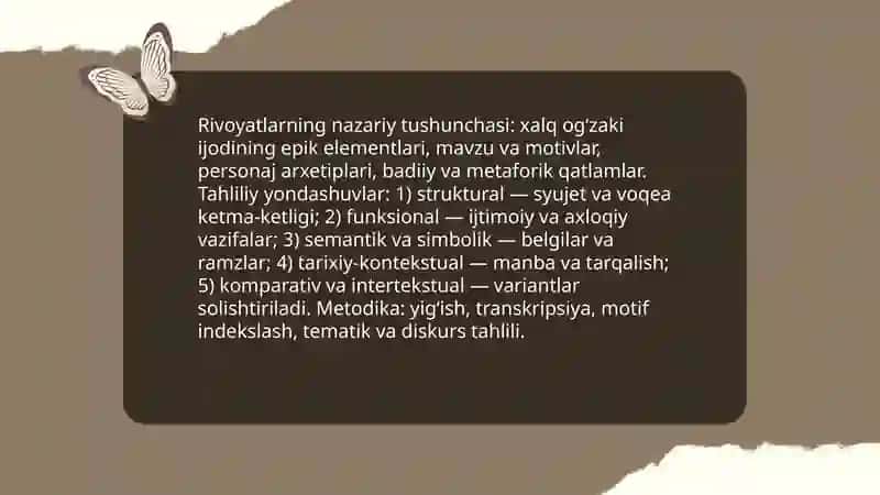 Rivoyatlar tahlili 3