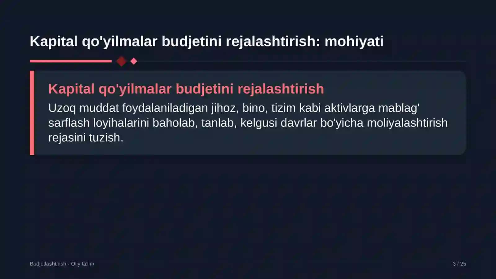 qishki sport turlarida kapital qo'yilmalar budjetini rejalashtirish 5187 3