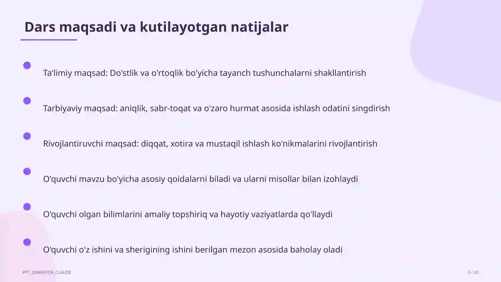Do'stlik va o'rtoqlik (2-sinf) 3