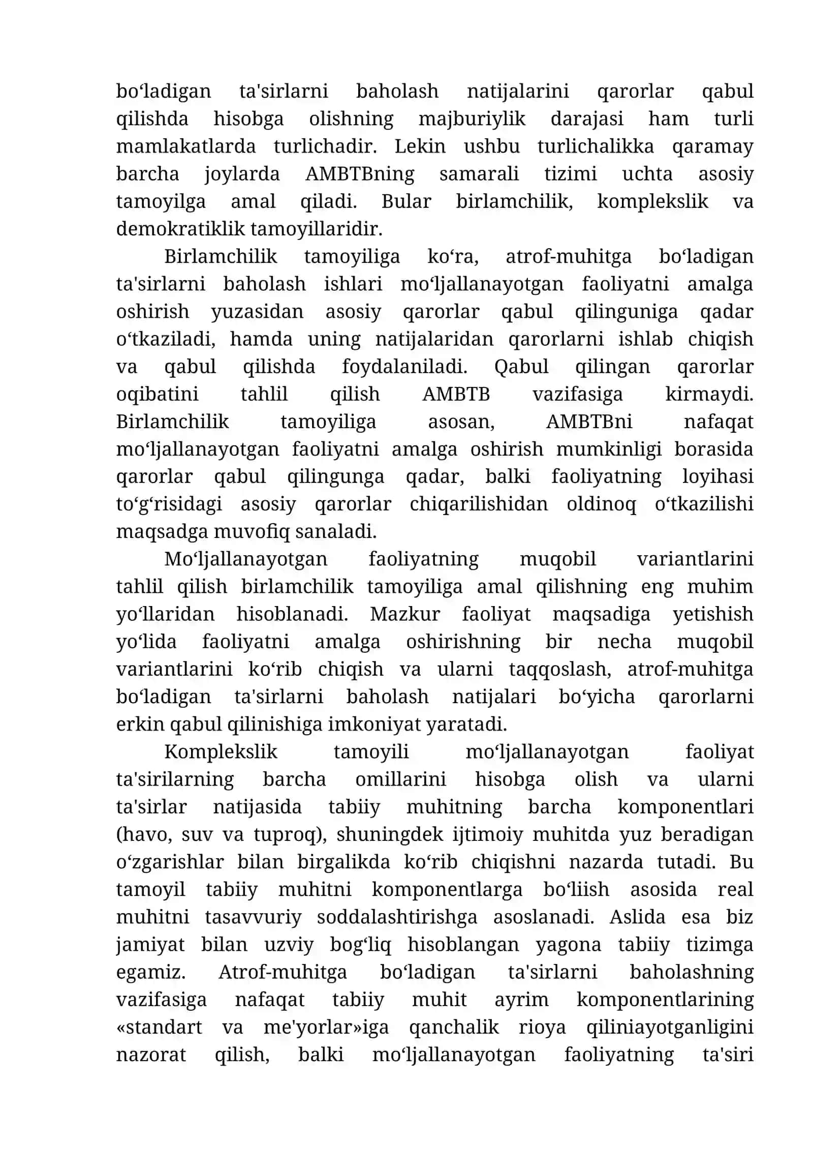 ATROF-MUHITGA BO‘LADIGAN TA'SIRLARNI BAHOLASHNING ASOSIY TUSHUNCHA VA TAMOYILLARI 3