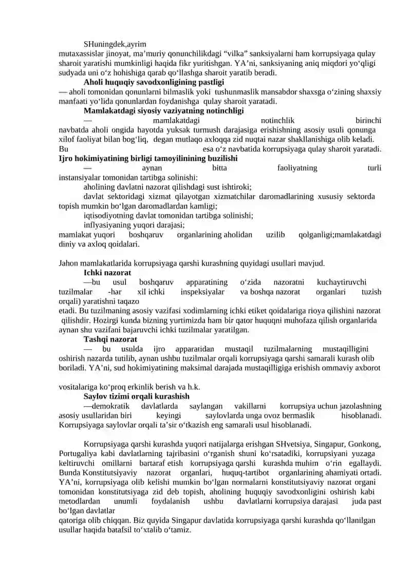 O‘zbekistonda korrupsiyaga qarshi kurashishning iqtisodiy-siyosiy va ijtimoiy-huquqiymexanizmlari 3