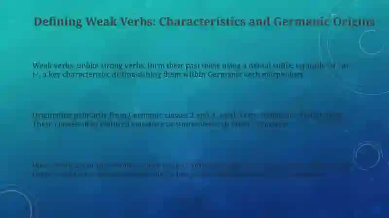 The development of weak verbs 3