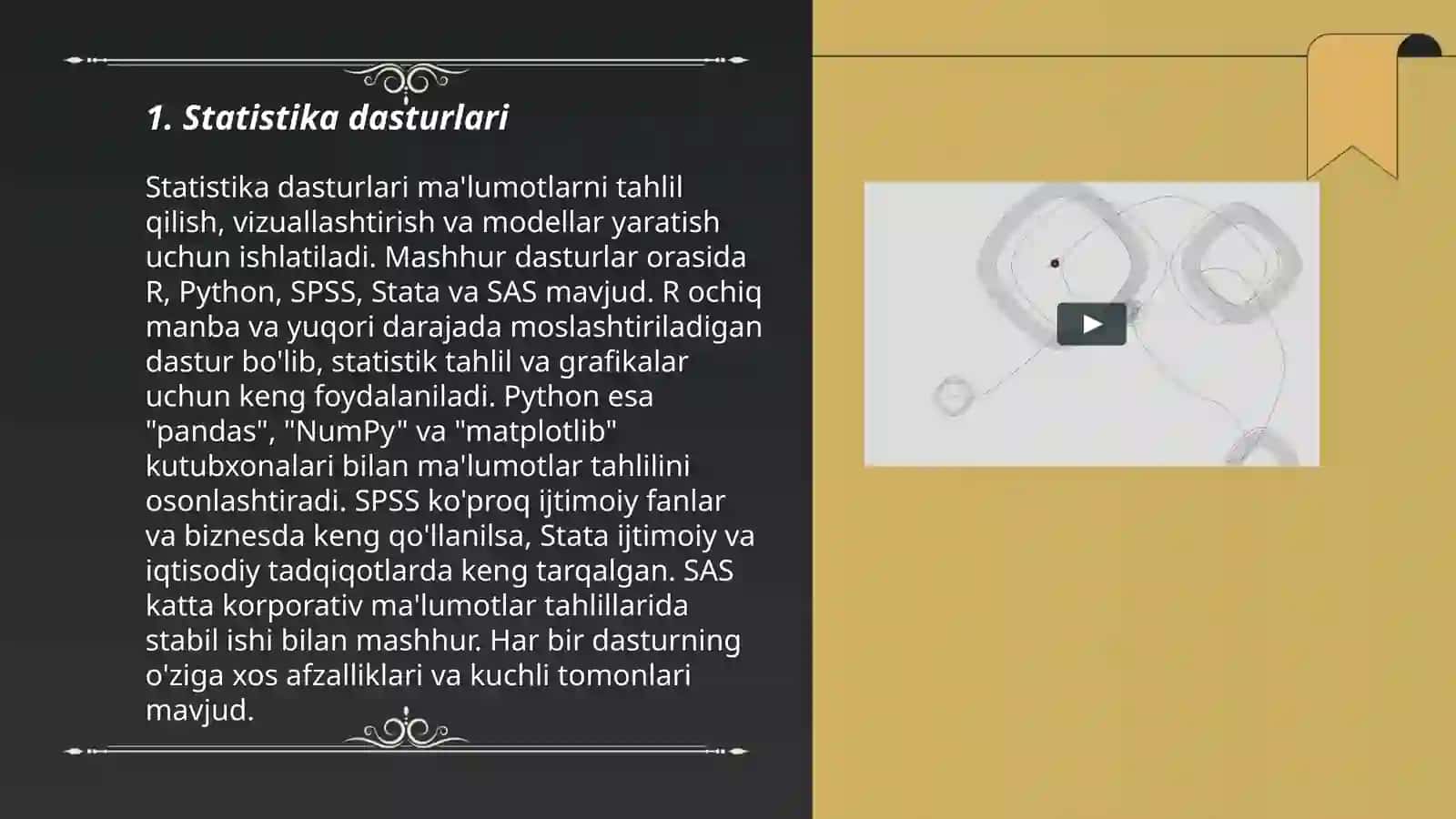 Statistika dasturlari 3