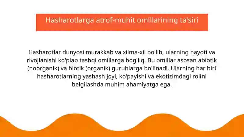 Hasharotlarga abiotik, biotik omillarning ta’siri 3