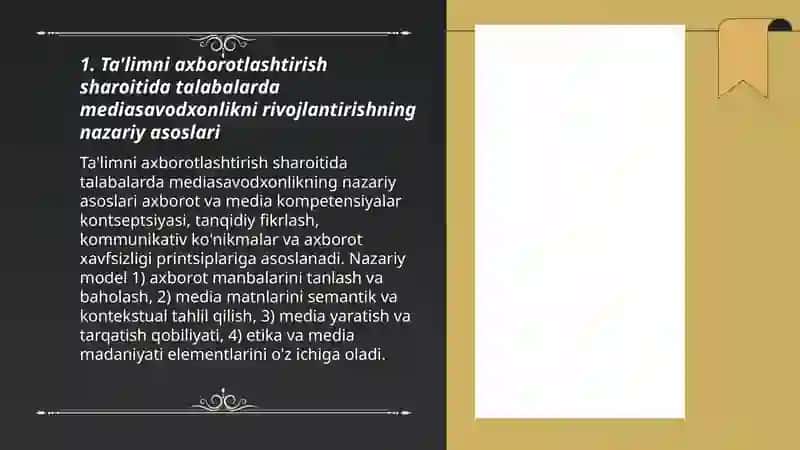 Ta'limni axborotlashtirish sharoitida talabalarda mediasavodxonlikni rivojlantirish 3