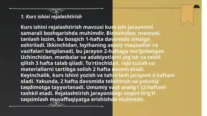 ILMIY SHARH VA KURS ISHI. KURS ISHINING TUZILISHI 3