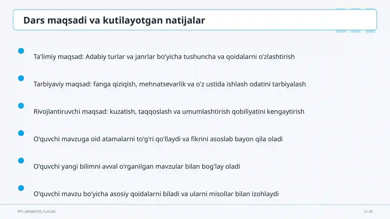 Adabiy turlar va janrlar (10-sinf) 3