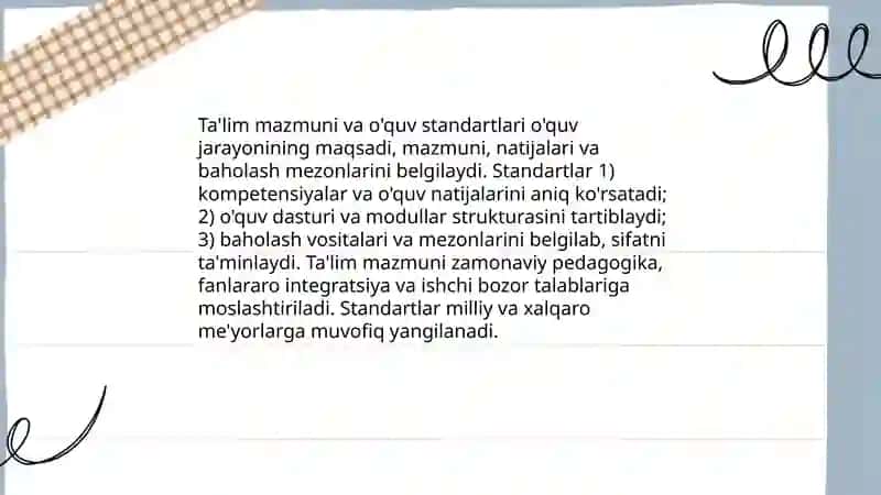 Ta'lim mazmuni 3