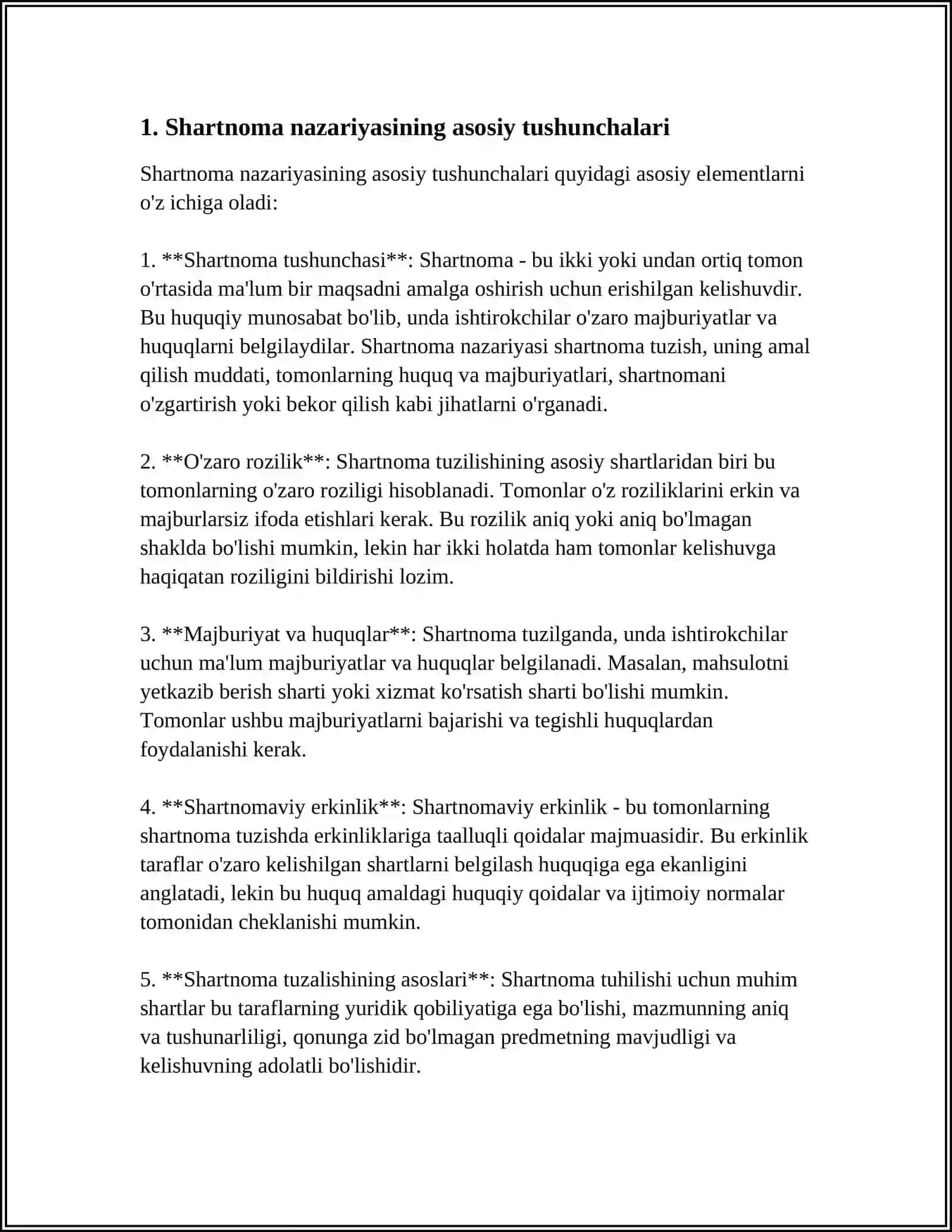 SHARTNOMA NAZARIYASI TASHKILOTNI AMALIY TAXLIL QILISH NAZARIYASI 3