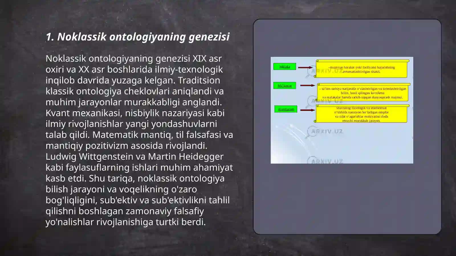 Noklassik ontologiyaning yo'nalishlari va mohiyati 3