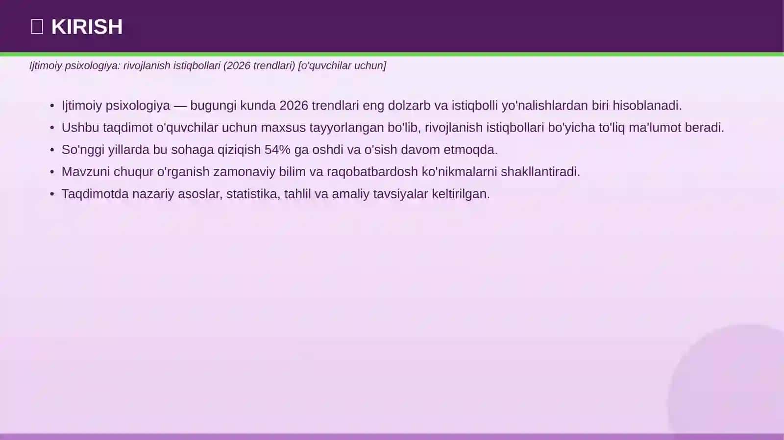 Ijtimoiy psixologiya: rivojlanish istiqbollari (2026 trendlari) 3