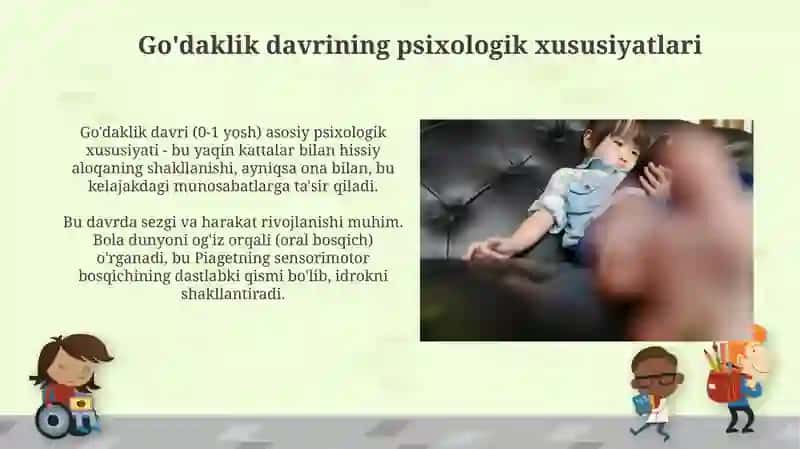 Go‘daklik davrining psixologik ongini 1yoshdagiinqirozi 3