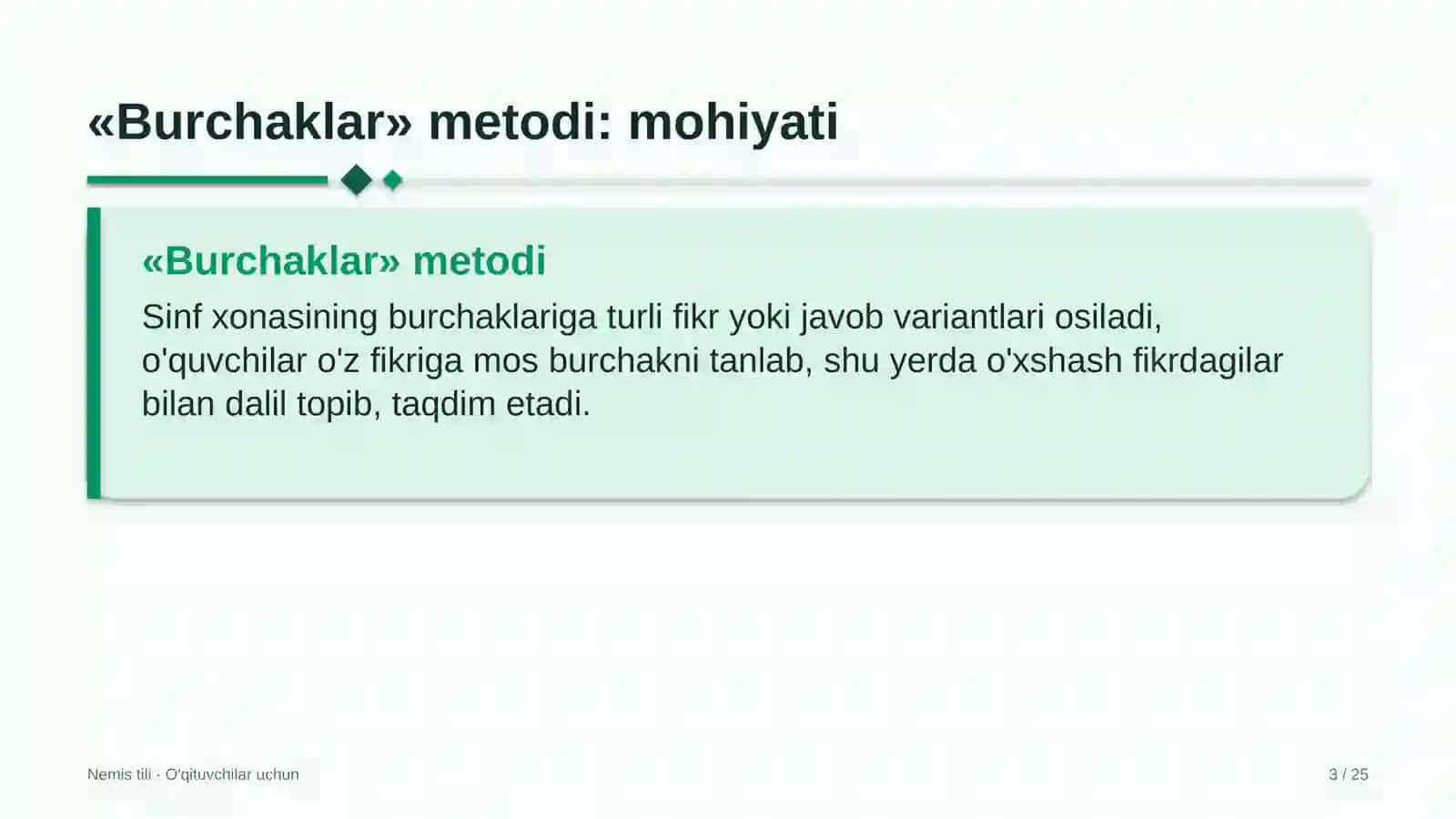 nemis tili darslarida burchaklar metodidan foydalanish 6147 3