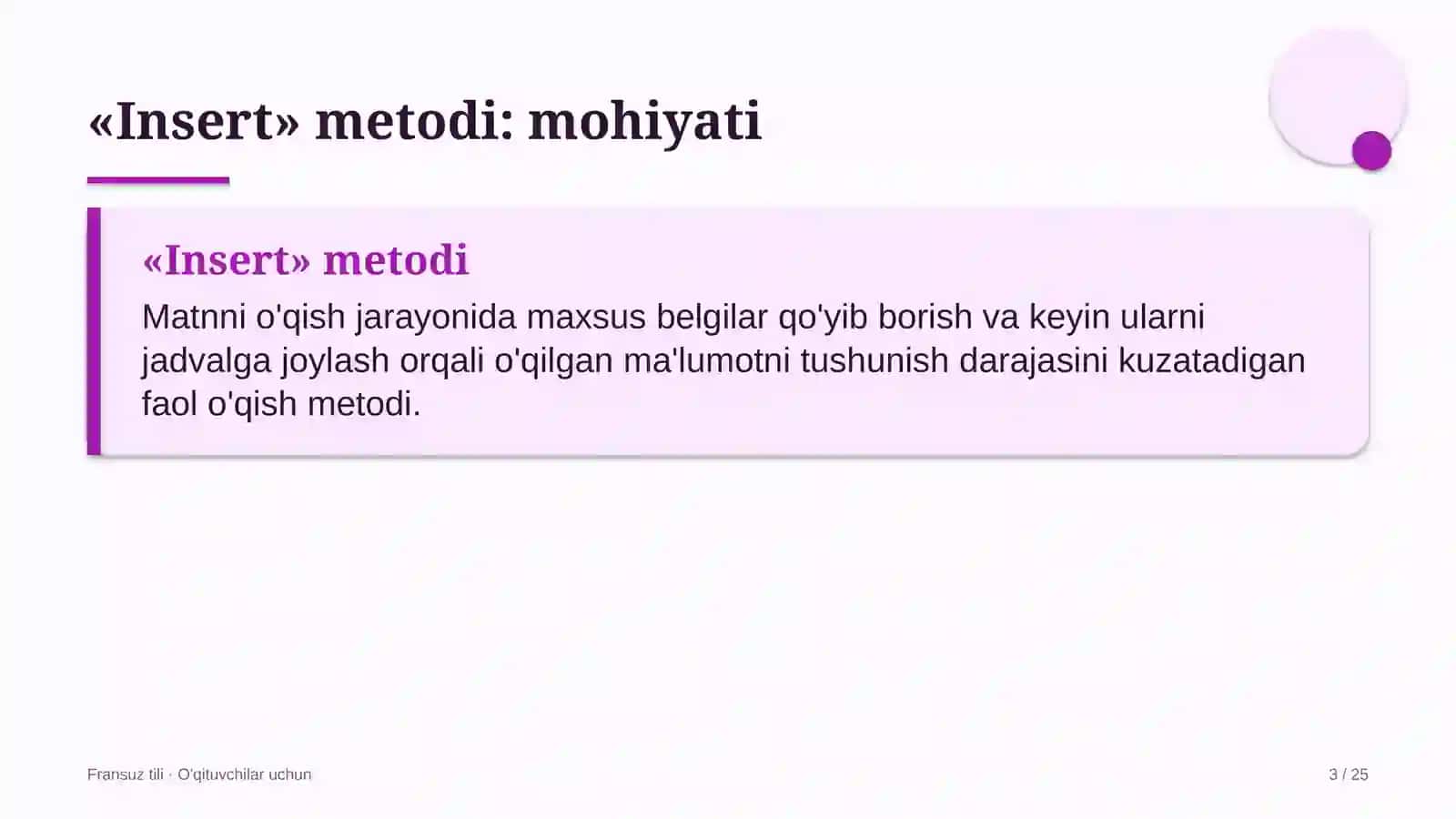 fransuz tili darslarida insert metodidan foydalanish 5642 3