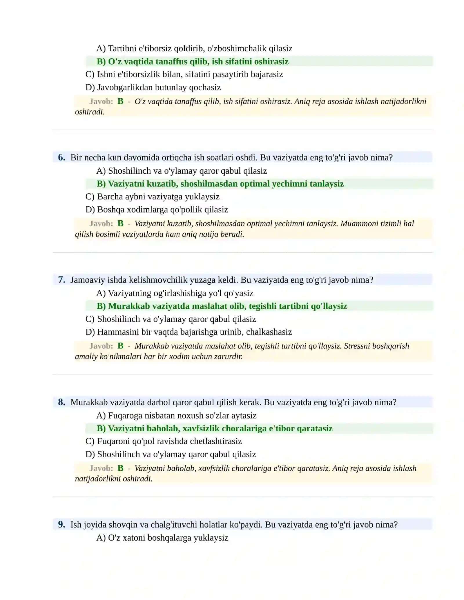 BOJXONA XIZMATIGA ISHGA KIRISH PSIXOLOGIK SINOV Testlari 3