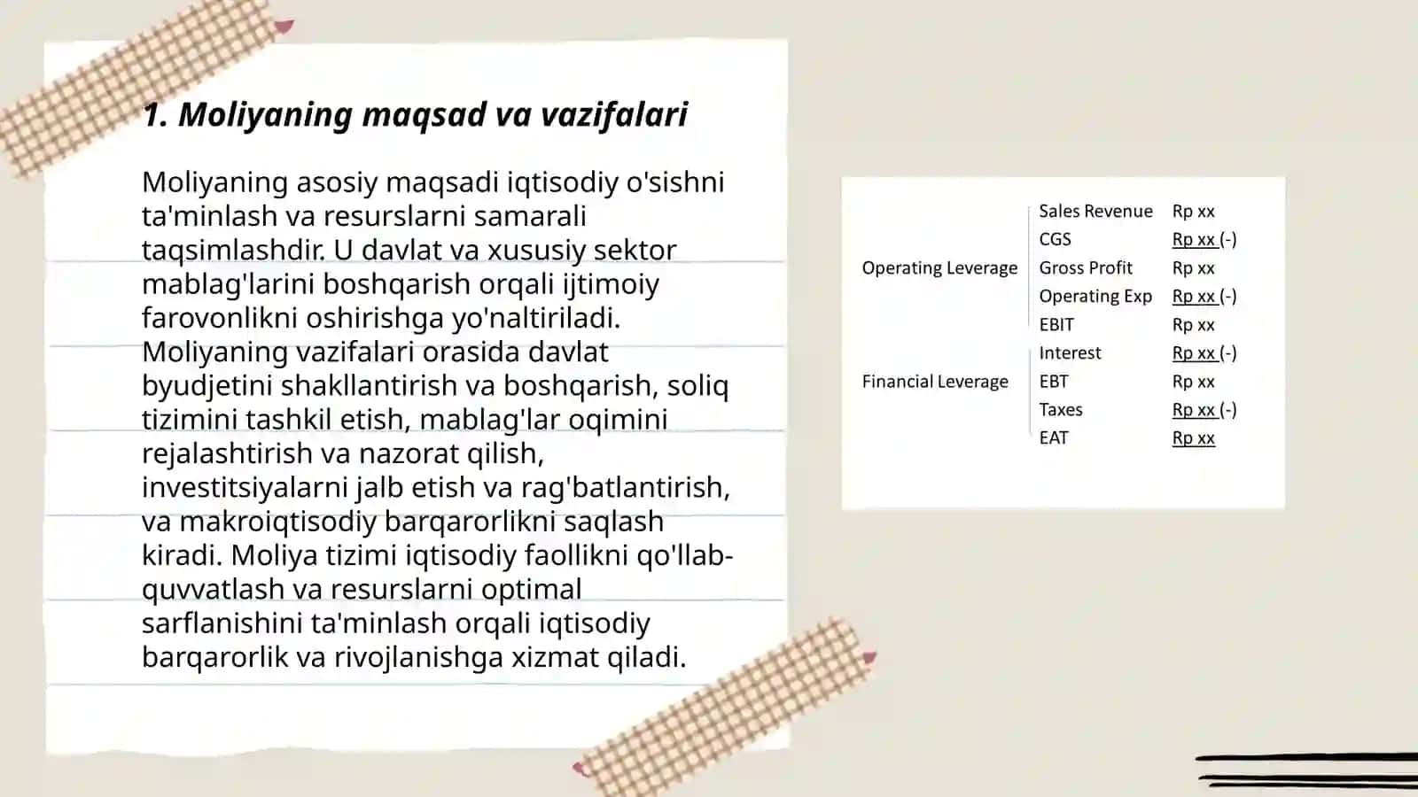 Moliyaning funksiyalari va hususiyatlari 3