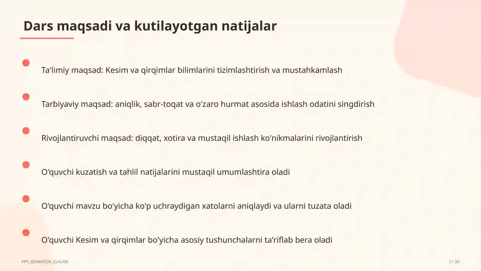 Kesim va qirqimlar (9-sinf) 3