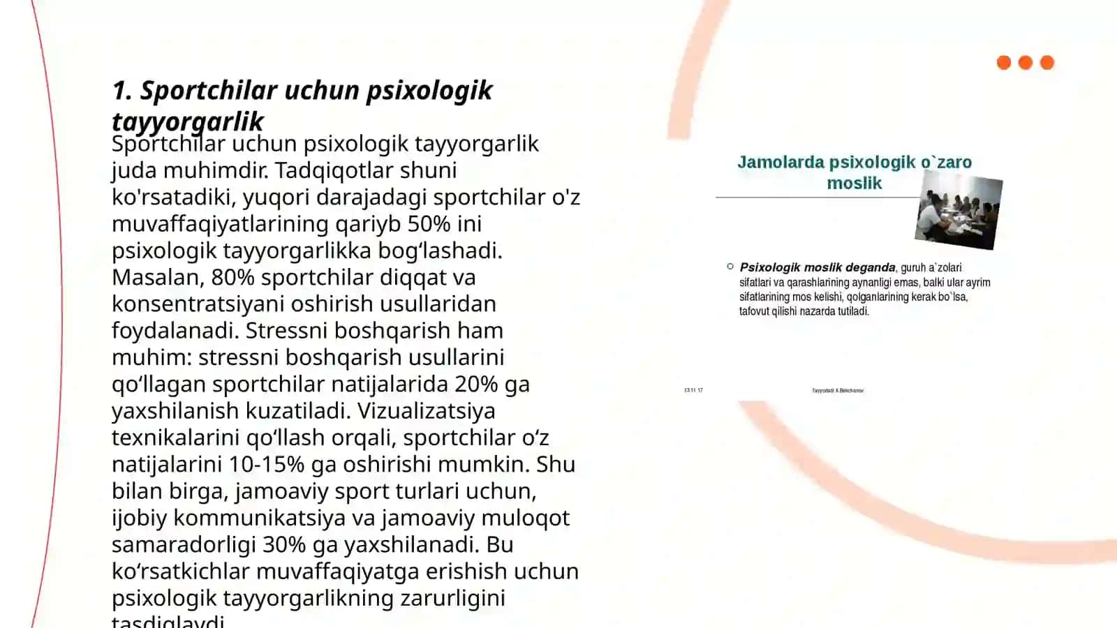 Sportchilar uchun psixologik tayyorgarlik 3