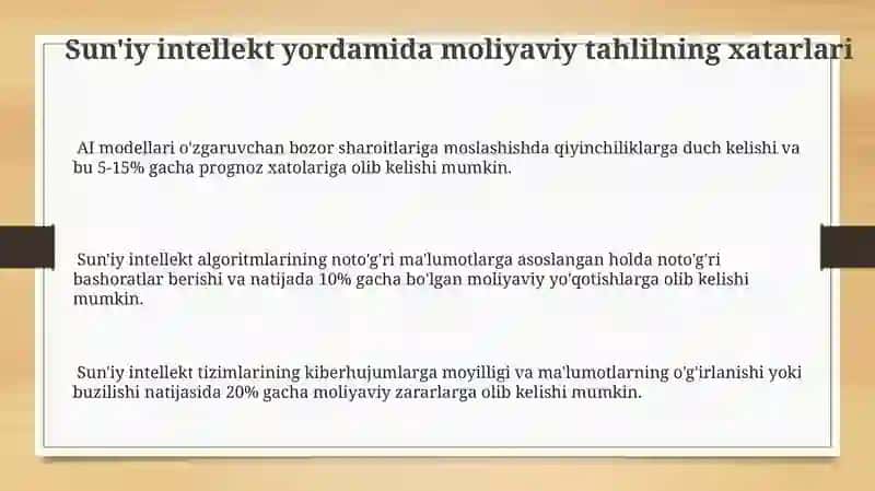 Sun'iy Intellekt yordamida moliyaviy tahlilni o'rgatish 3