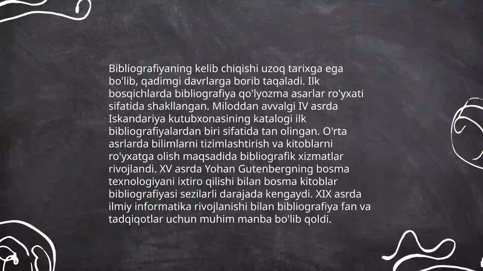 Bibliografiya tarixi bibliografiya tushunchasi kelib chiqishi Erniyozov Farrux 3
