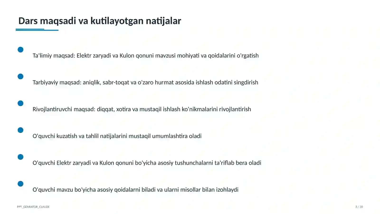 Elektr zaryadi va Kulon qonuni (8-sinf) 3