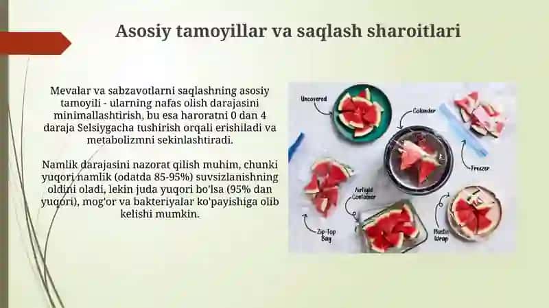 Meva-sabzavot mahsulotlarini saqlash usullari 3