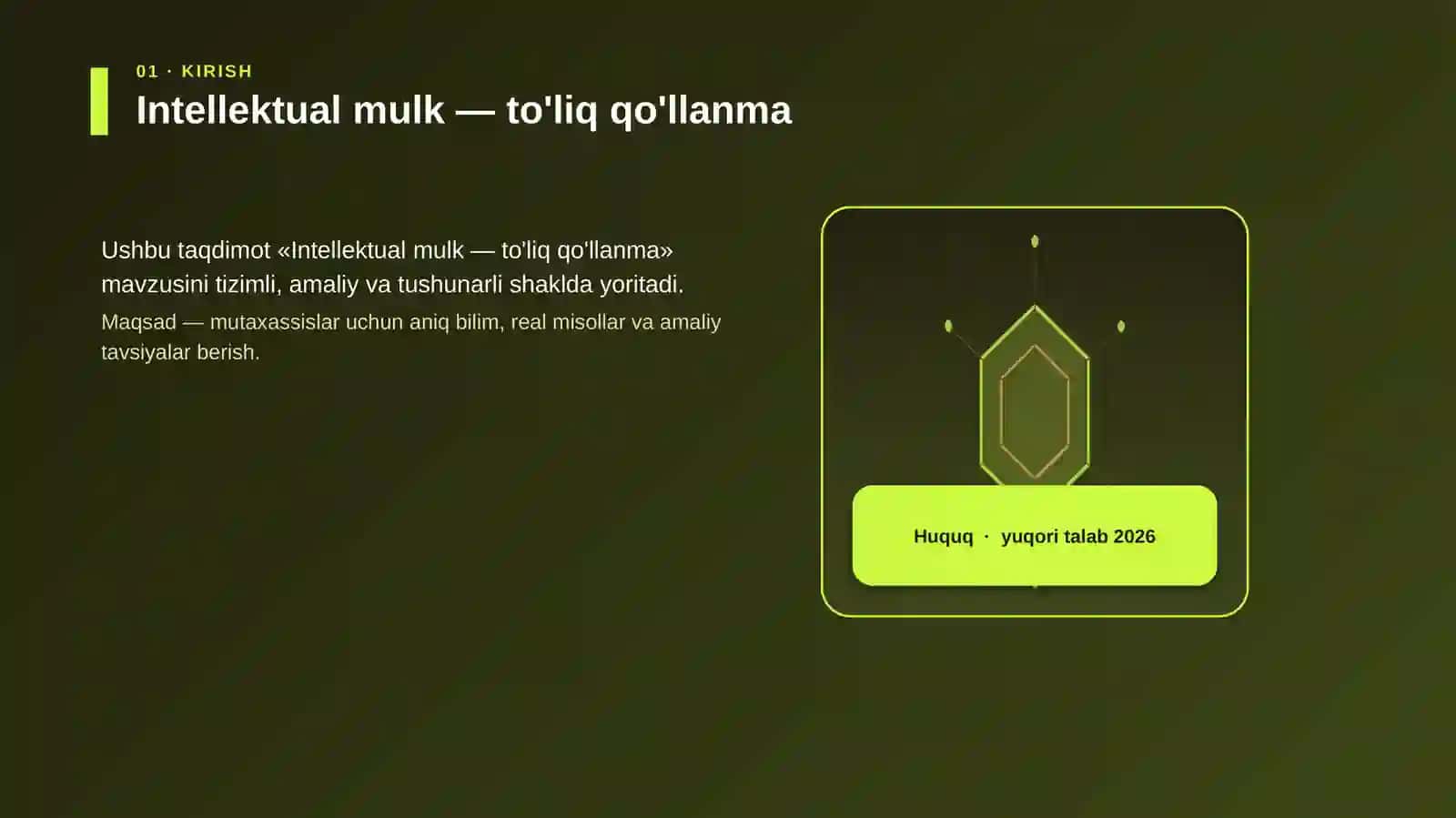 Intellektual mulk — to'liq qo'llanma 3