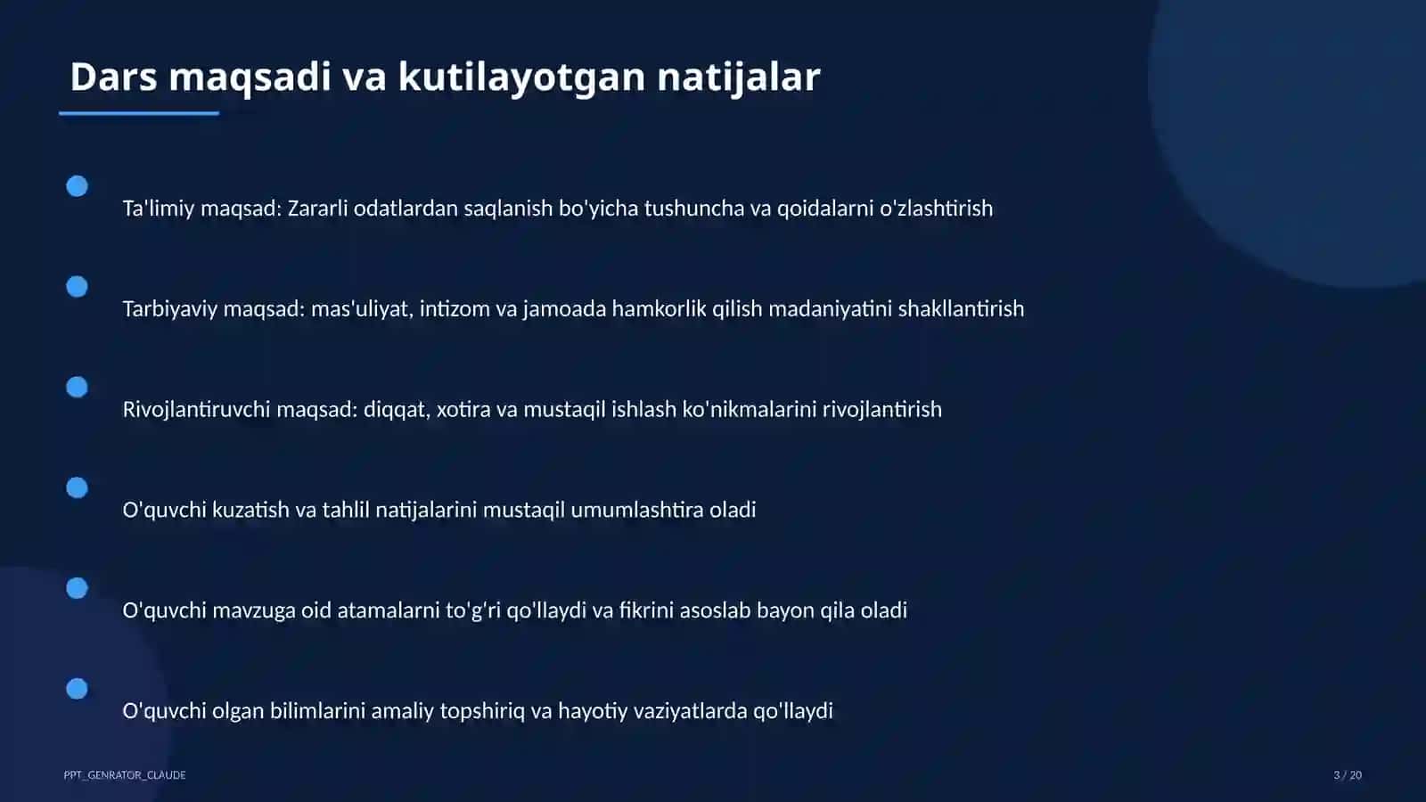 Zararli odatlardan saqlanish (7-sinf) 3