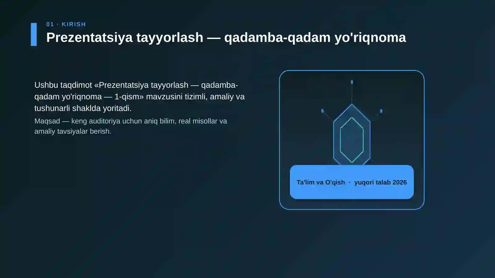 Prezentatsiya tayyorlash — qadamba-qadam yo'riqnoma — 1-qism 3