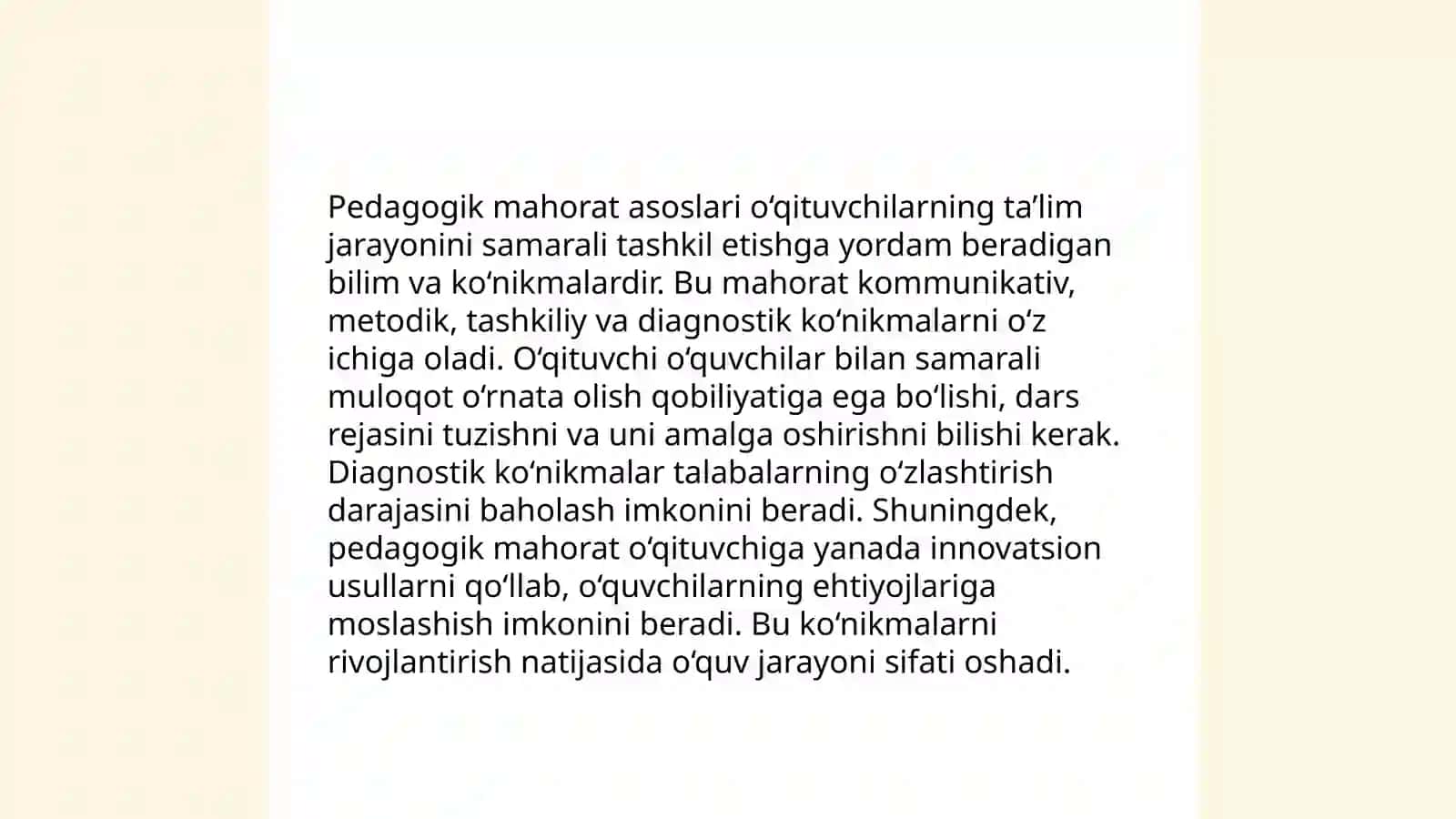 Pedagogik mahorat va pedagogika texnalogiyasi 3