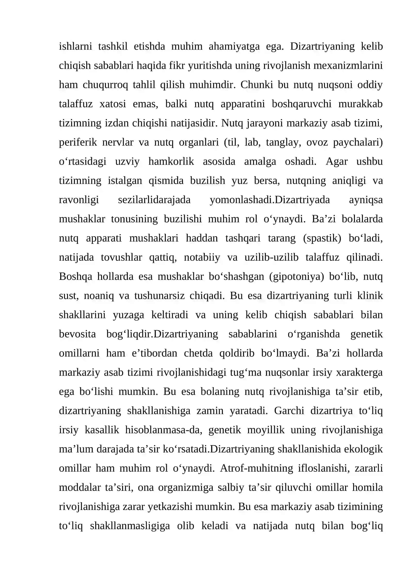 Dizartriyani kelib chiqish sabablari 3