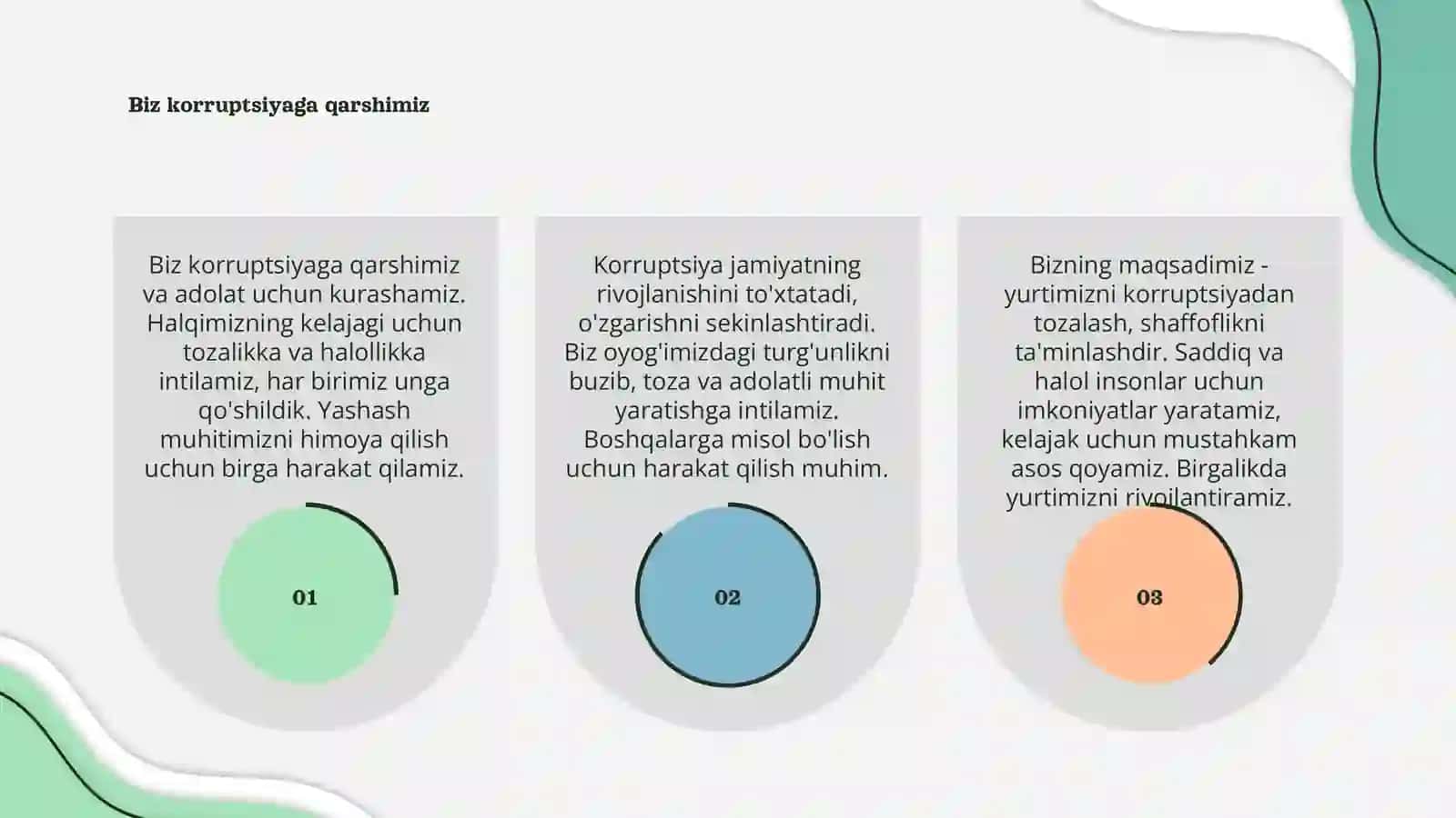 Biz korruptsiyaga qarshimiz 3