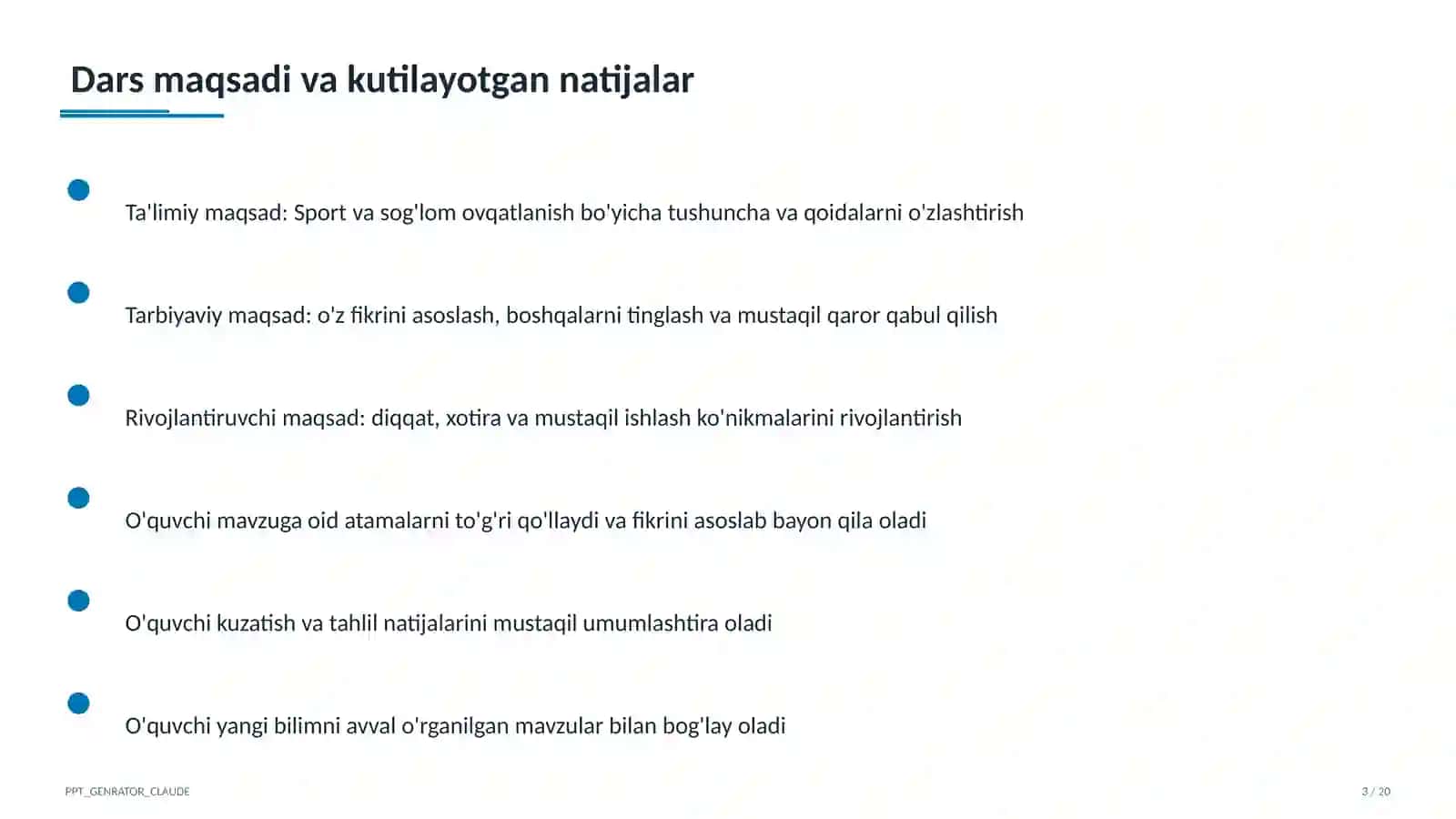 Sport va sog'lom ovqatlanish (8-sinf) 3
