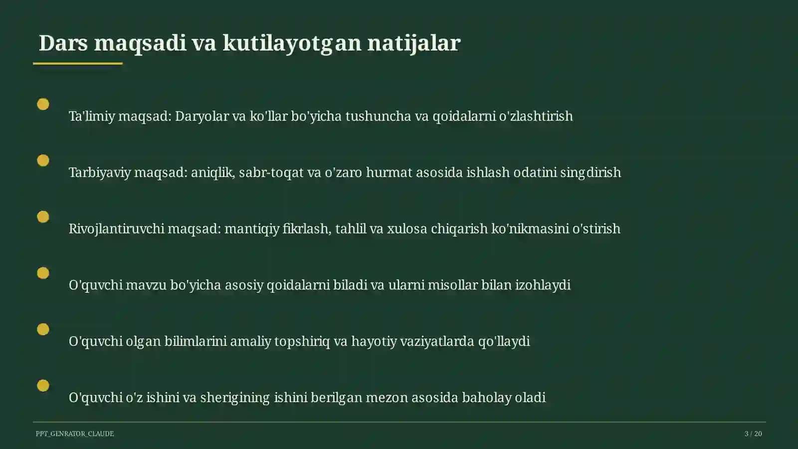 Daryolar va ko'llar (6-sinf) 3