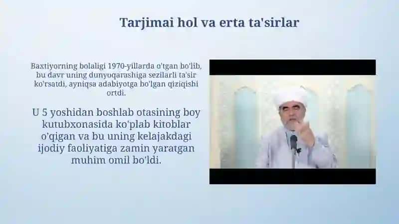 Baxtiyor hayot ustunlar 3