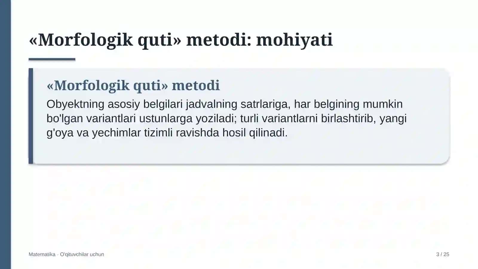 matematika darslarida morfologik quti metodidan foydalanish 3949 3