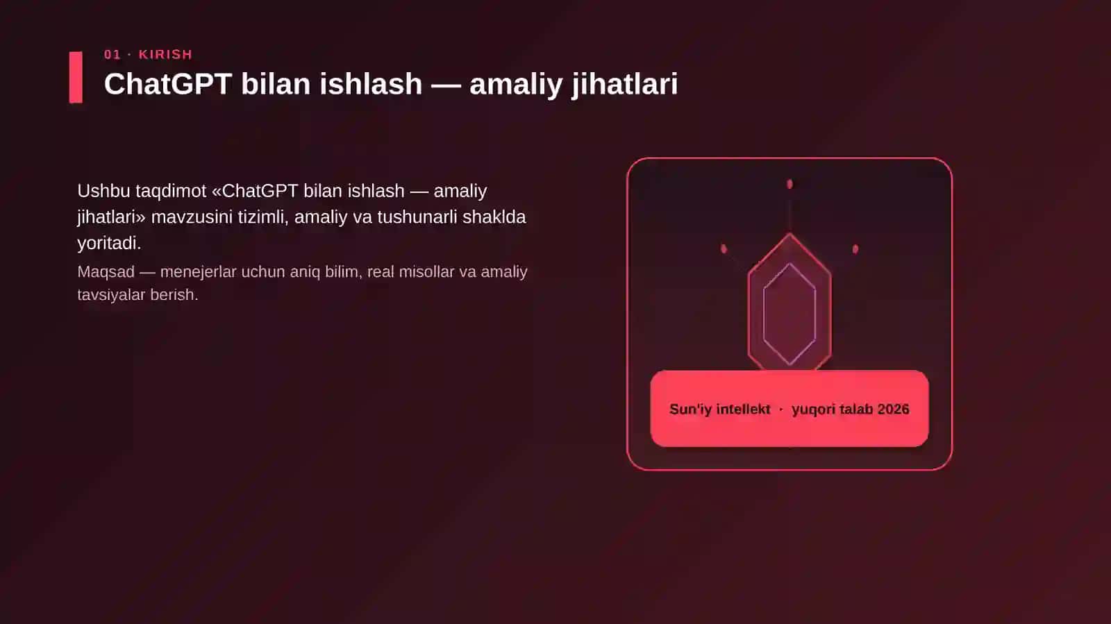 ChatGPT bilan ishlash — amaliy jihatlari 3