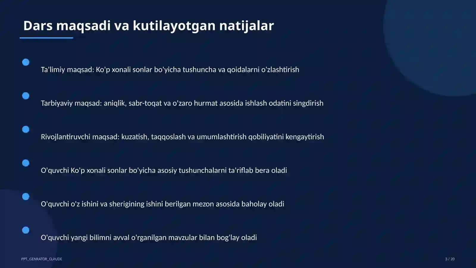 Ko'p xonali sonlar (4-sinf) 3